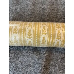 New Sealed Vintage Double Roll Schumacher Wallpaper 2817A 36"x24" Gold Yellow